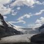 Der Athabaska-Gletscher. Nicht besonders schön oder groß. Vom Columbia Icefield sieht man nur den Rand.