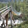 Hängebrücke über den Robson kurz vor dem Whitehorn Campground.