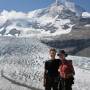 Martin und ich vor der spektakulären Kulisse des Mt. Robson mit Gletscher.
